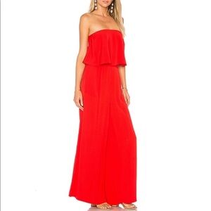 Free People Gia Set Wide Leg Red Two Piece‎ Large NWT
